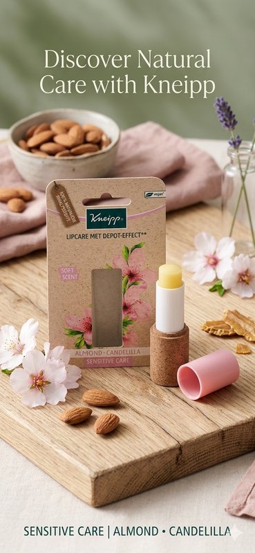 مرطب الشفاه للعناية الحساسة من Kneipp | لوز وكانديليلا 🌸