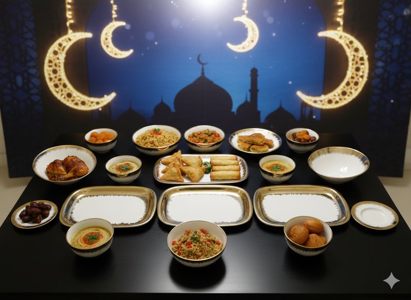 سفره كاملة من الابيض الشعاعي